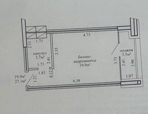 Однокомнатная квартира г. Минск, ул. Ж. Алфёрова, д. 22