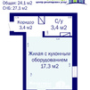 Однокомнатная квартира г. Минск, ул. Разинская, д. 6